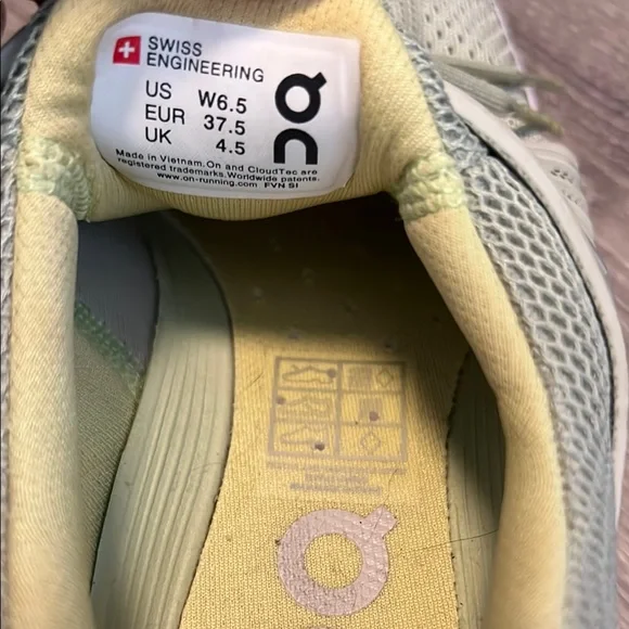 On Running Green and Yellow Athletic Shoes for Performance - Picture 5 of 5